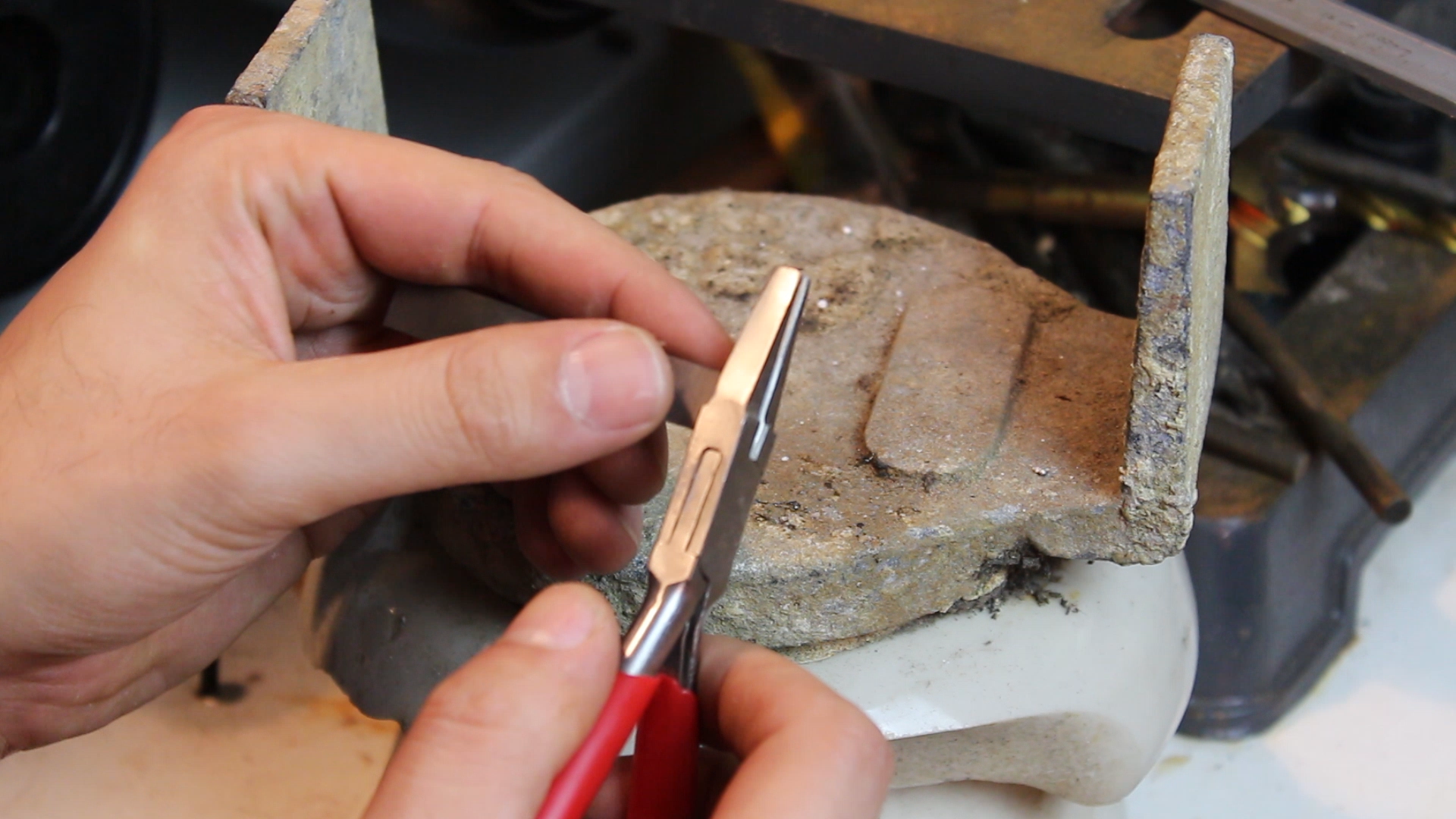 How to make a Wood &amp; Hammered silver ring 16.bmp