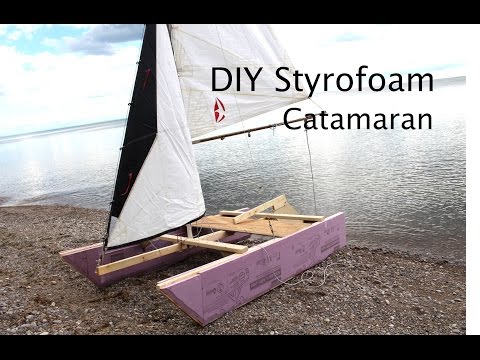 How to make a catamaran out of styrofoam