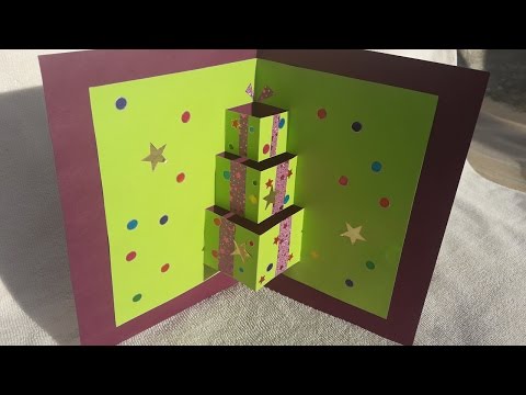 How to make a christmas pop up card | Homemade christmas card ideas | Cute christmas cards