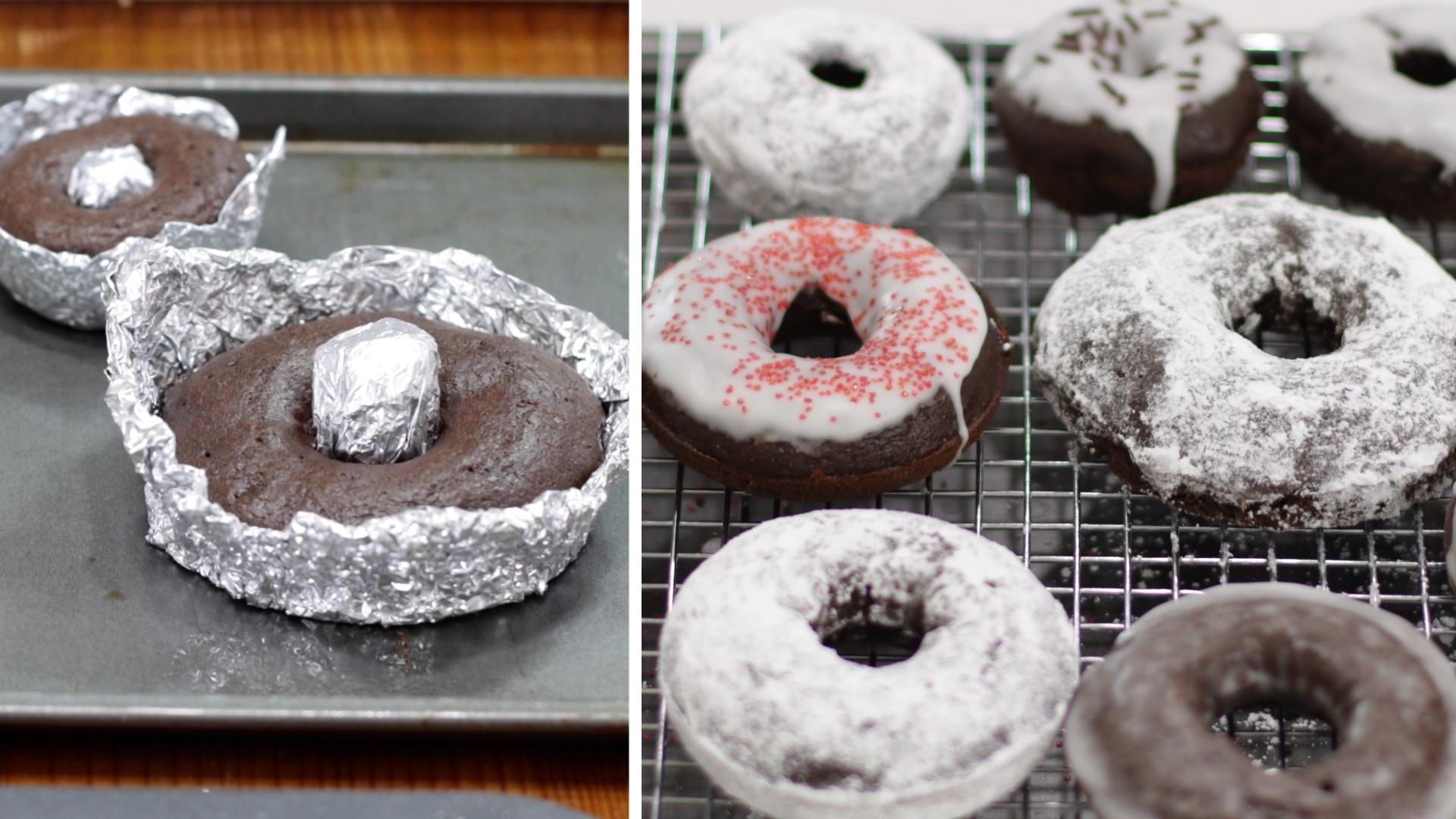 How to make a donut pan homemade donut tray out of foil.jpg