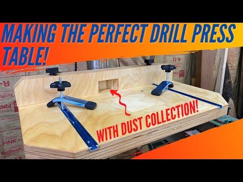 How to make a drill press table with dust collection