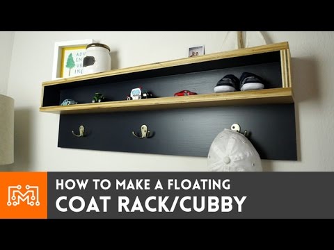 How to make a floating coat rack (with cubby)