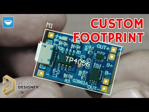 How to make a footprint for a TP4056 module in Altium Designer