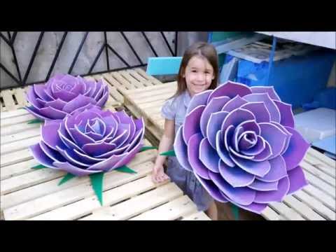 How to make a giant flower from yoga mats (Watch and Learn #4)