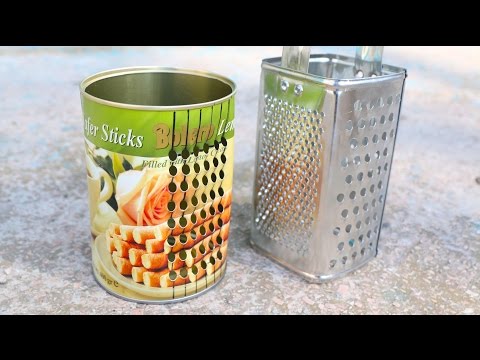 How to make a grater from a tin