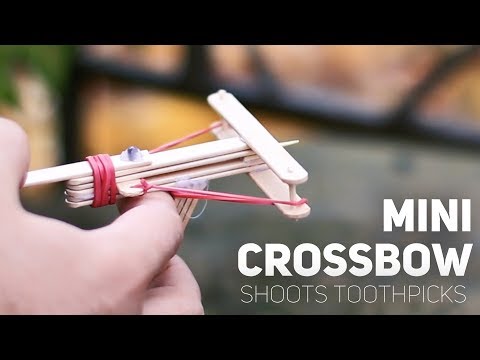 How to make a mini crossbow out of popsicle sticks