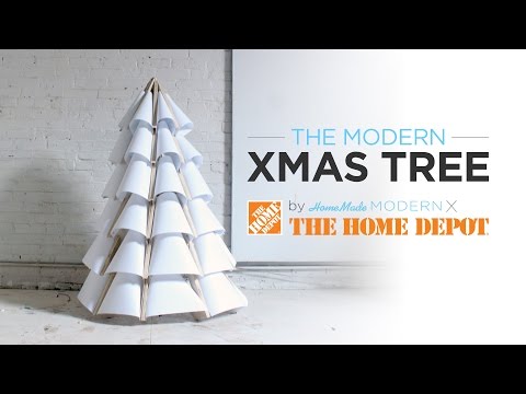 How to make a modern wooden Christmas tree out of plywood