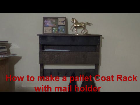 How to make a pallet Coat rack with Mail holder