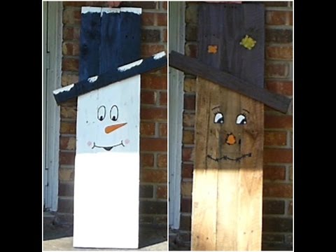 How to make a pallet Scarecrow/Snowman