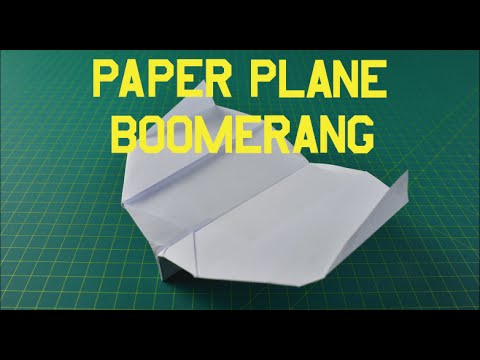 How to make a paper plane that flies | Paper airplane boomerang