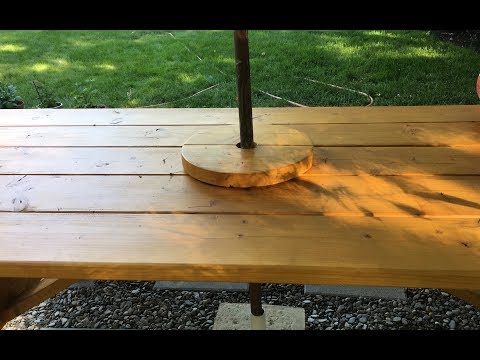 How to make a picnic table lazy Susan