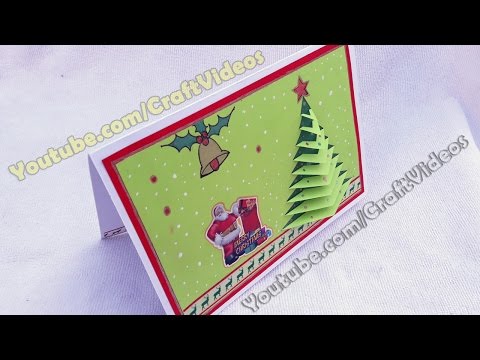 How to make a pop up Christmas card easy and step by step, Christmas Cards for kids 2016