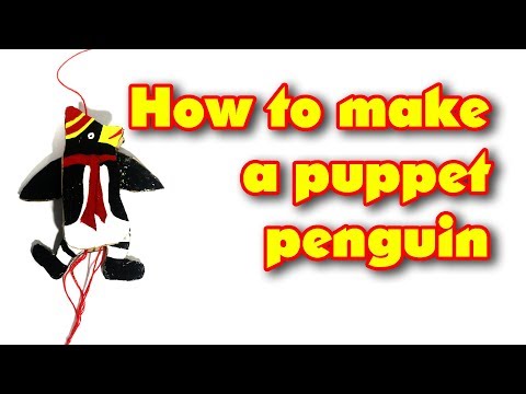 How to make a puppet penguin out of cardboard