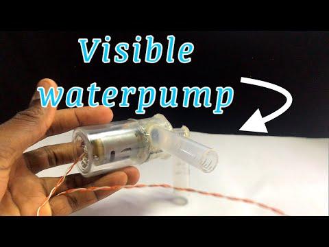 How to make a transparent plastic water pump DC motor