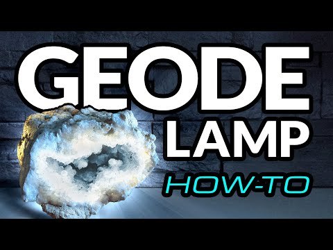 How to make an LED Geode Lamp with a HUGE Quartz Crystal