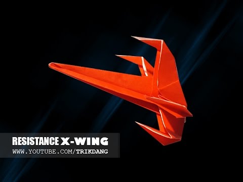 How to make an Origami for Kids - Star Wars Paper Airplane | Resistance X-wing