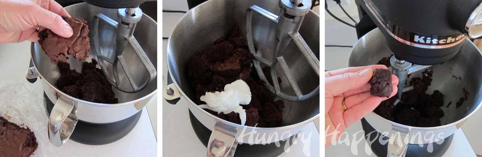 How to make cake balls, pops, in a Kitchen Aid stand mixer, with frosting .jpg