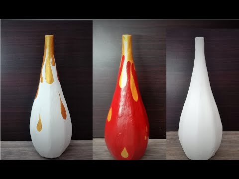 How to make cardboard vase - DIY Cardboard Craft - DIY Vase