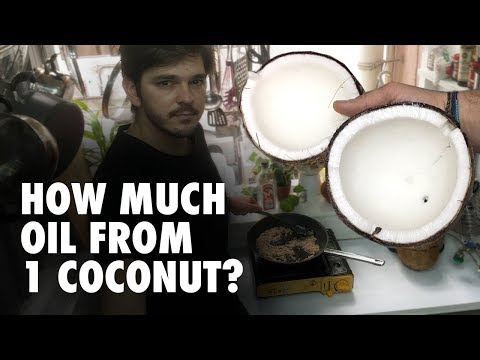 How to make coconut oil at home (easy) - How much oil from 1 coconut?