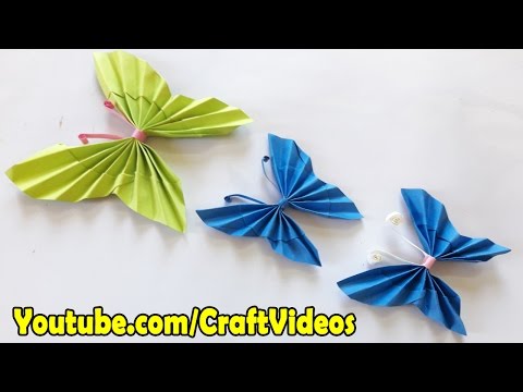 How to make paper butterfly | Easy origami butterfly for beginners