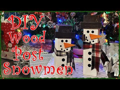 How to make rustic Wood Post Snowmen everybody will love!