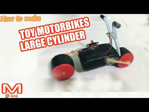 How to make toy Motorbikes large cylinde