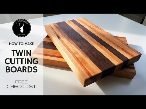 How to make twin cutting boards (free checklist)