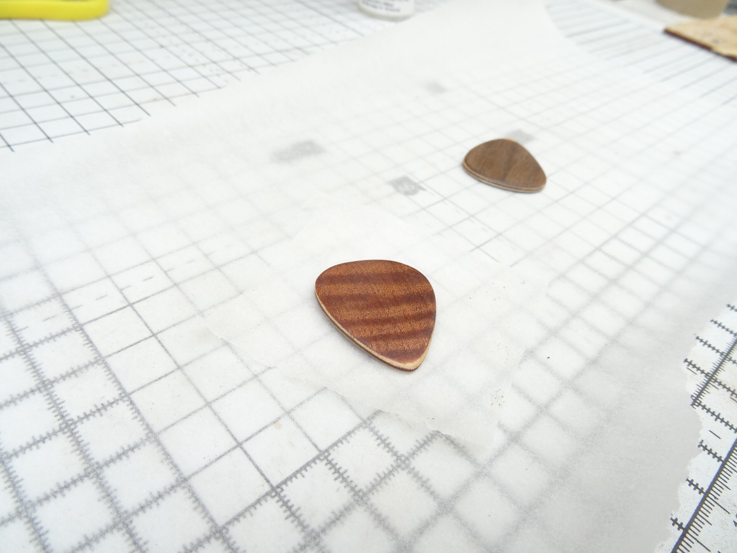 How to make wooden guitar picks with wood veneer.JPG