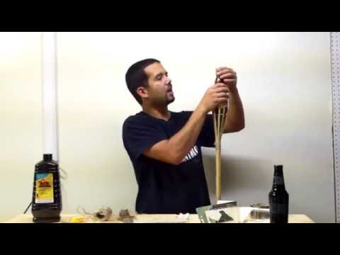 How to make your own beer bottle tiki torch.  Happy forth of July!