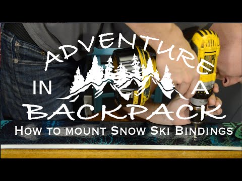 How to mount snow ski bindings