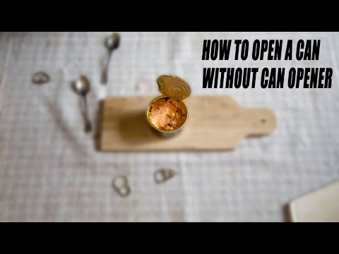 How to open a can without can opener with a teaspoon