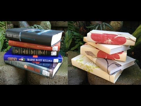 How to re-cover hardcover books for home decor