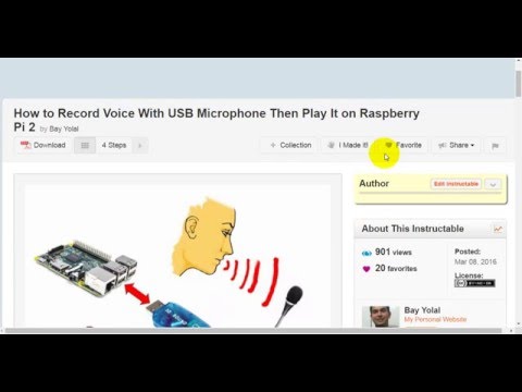 How to record voice with usb microphone then play it on Raspberry Pi 2