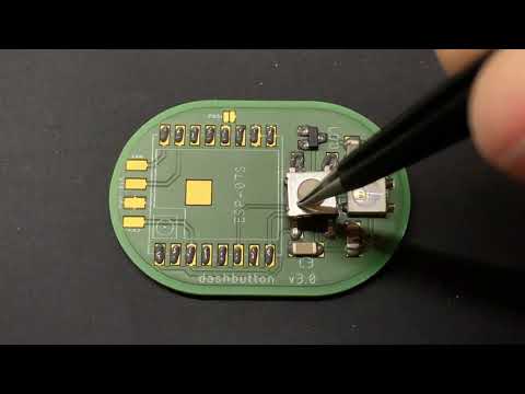 How to reflow solder a simple dashbutton PCB