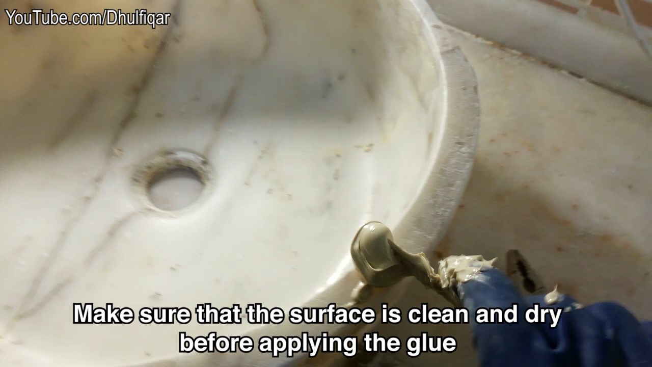 How to reglue an undermount Sink that fell from the CounterTop [MarbleGranite sink repair fix].mp4_snapshot_01.26.jpg