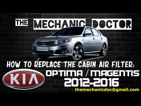 How to replace the cabin air filter: Kia Optima/Magentis 2008, 2009, 2010