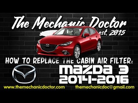 How to replace the cabin air filter : Mazda 3 2014, 2015, 2016