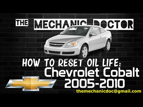 How to reset oil life: Chevrolet Cobalt 2005, 2006, 2007, 2008, 2009, 2010.