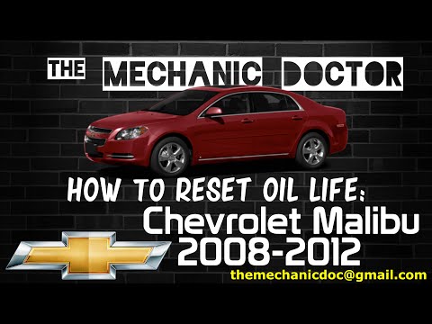 How to reset oil life: Chevrolet Malibu 2008, 2009, 2010, 2011, 2012.