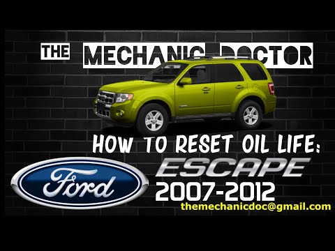 How to reset oil life: Ford Escape 2007, 2008, 2009, 2010, 2011, 2012.