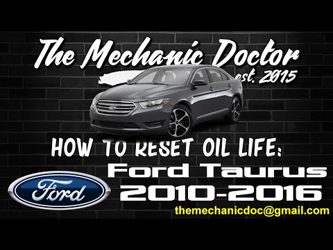 How to reset oil life: Ford Taurus 2010, 2011, 2012, 2013, 2014, 2015, 2016.