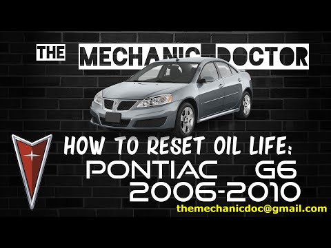 How to reset oil life: Pontiac G6 2006, 2007, 2008, 2009, 2010.