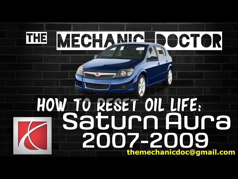 How to reset oil life: Saturn Aura 2007, 2008, 2009.