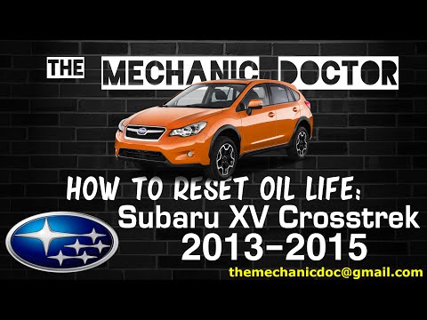 How to reset oil life: Subaru XV Crosstrek 2013, 2014, 2015.