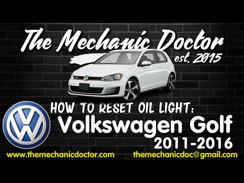 How to reset oil life: Volkswagen Golf 2011, 2012, 2013, 2014, 2015, 2016