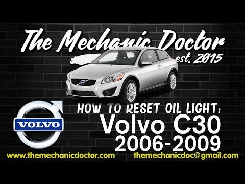 How to reset oil life: Volvo C30 2006, 2007, 2008, 2009