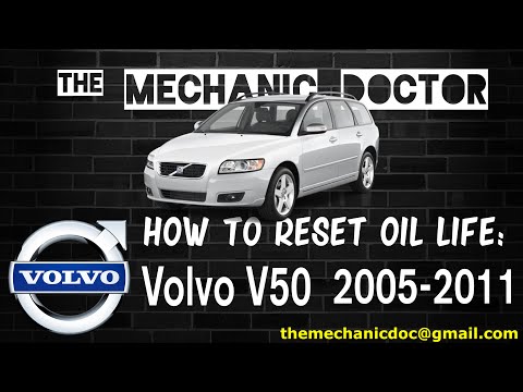 How to reset oil life: Volvo V50 2005, 2006, 2007, 2008, 2009, 2010, 2011.