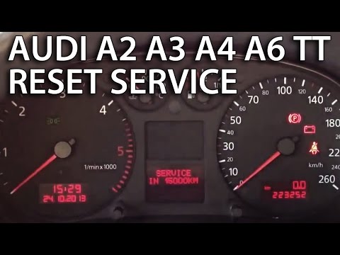 How to reset service interval in Audi A2, A3, A4, A6, TT (SRI SRL) 2000 and newer