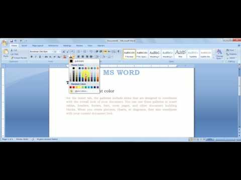 How to set text highlight and font color in Microsoft Word