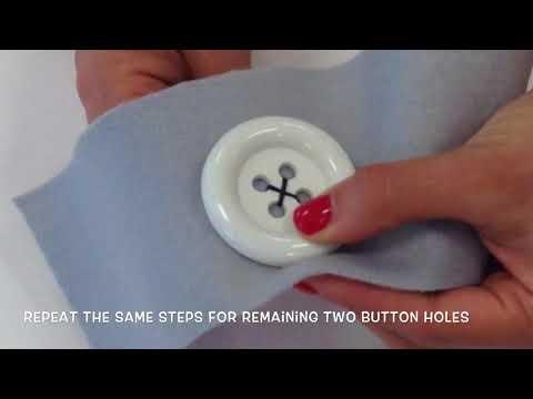 How to sew a four hole button